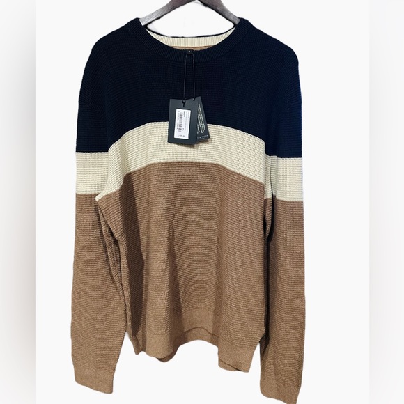 Ted Baker LASTMI LS colour block textured crew neck jumper Sweater Ted Size 7 - Picture 4 of 7